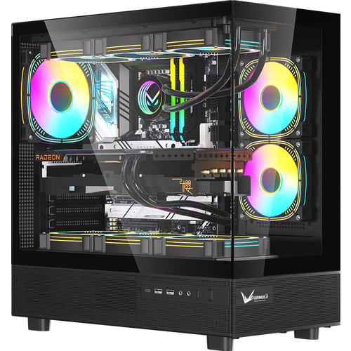 Корпус ATX Formula Crystal Z8, Midi-Tower, без БП, черный 
