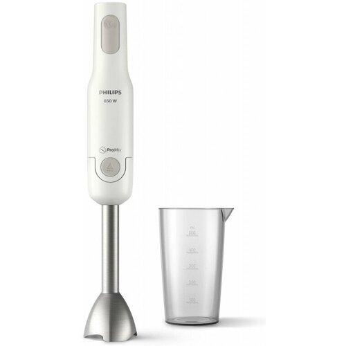 Блендер погружной PHILIPS HR253400 650 Вт 1 скорость 1 насадка стакан белый 714200₽