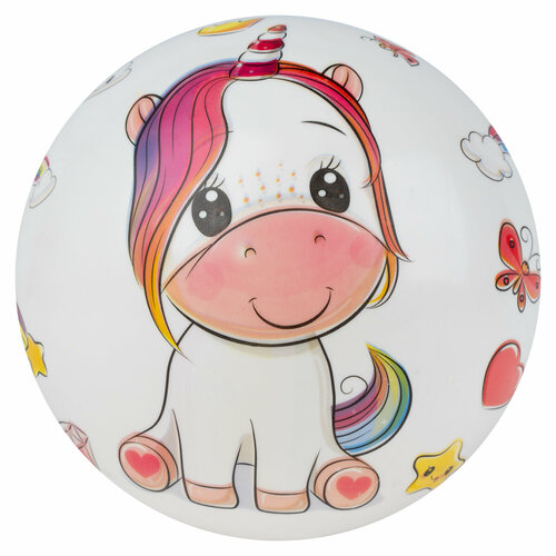 Мяч детский с рисунком единорог md-23-09 диаметр 23 см мультиколор 347₽