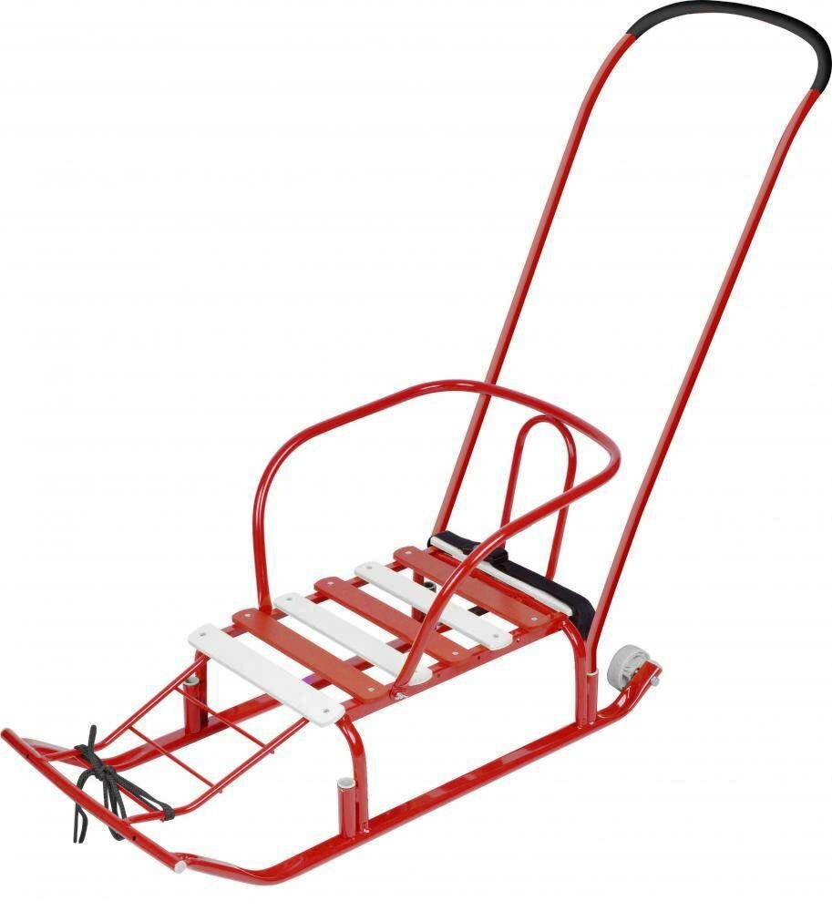 Санки "Тимка 5 Комфорт+" с колесом красный