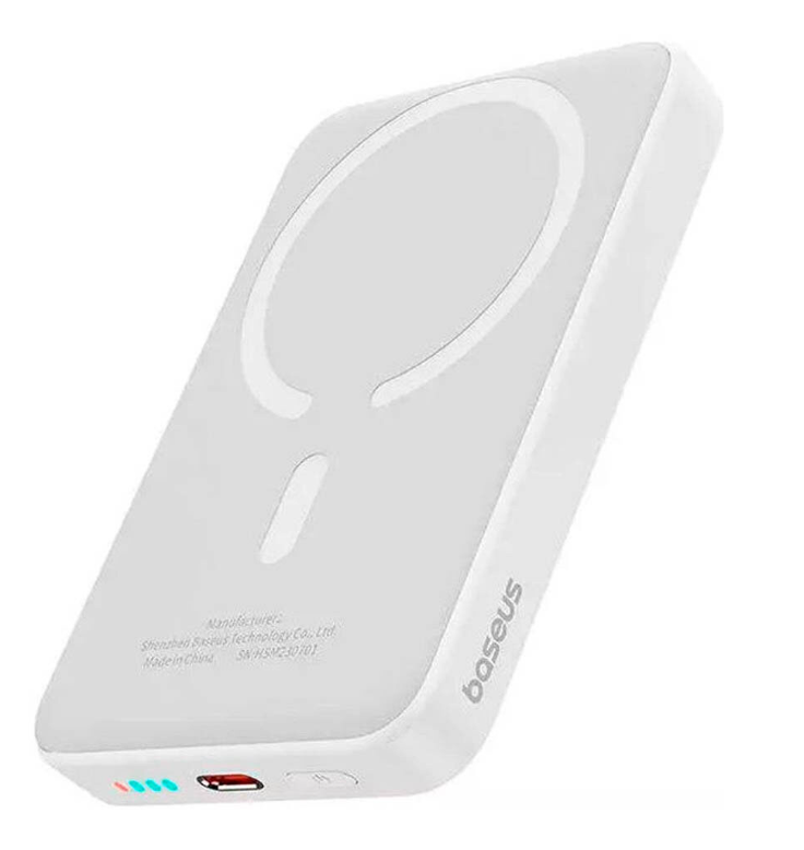 Внешний аккумулятор с беспроводной зарядкой Baseus Power Bank 10000mAh 20W (P10059001223-00) БЕЛЫЙ
