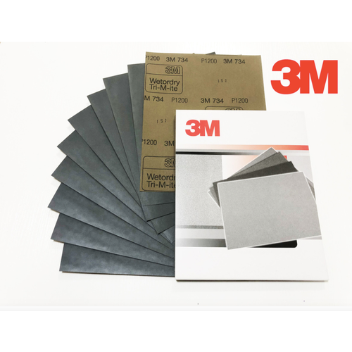 Наждачная бумага 3M Wetodry 734 Р1200 230ммХ280мм водостойкая шлифовальные листы 188₽
