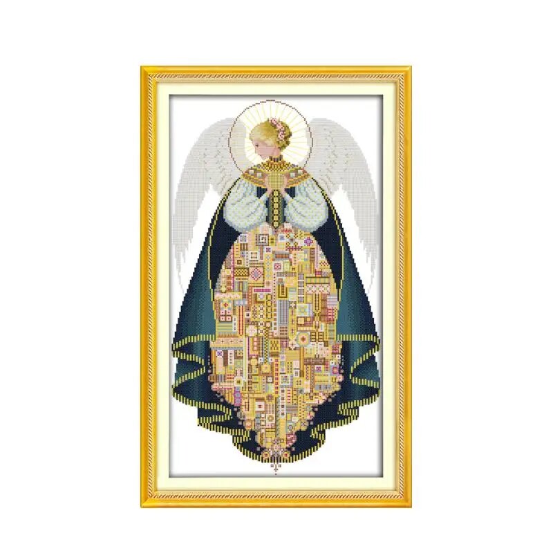 Joy Sunday Набор для вышивки крестиком Ангелы 11CT 14CT, R926(3), 14CT White Cloth
