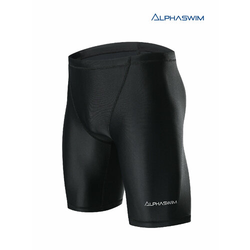 фото Плавки alpha swim джаммеры, размер s/46, черный/белый