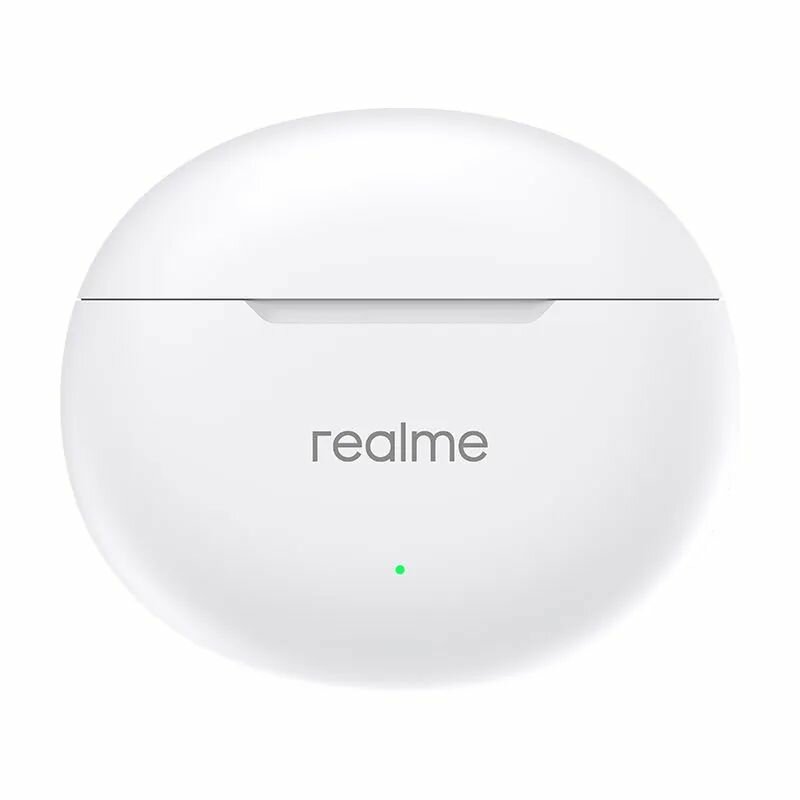 Наушники беспроводные Realme Buds T01 White RMA2406, Bluetooth 5.4, сенсорное управление, кейс для зарядки, белый — фото 1