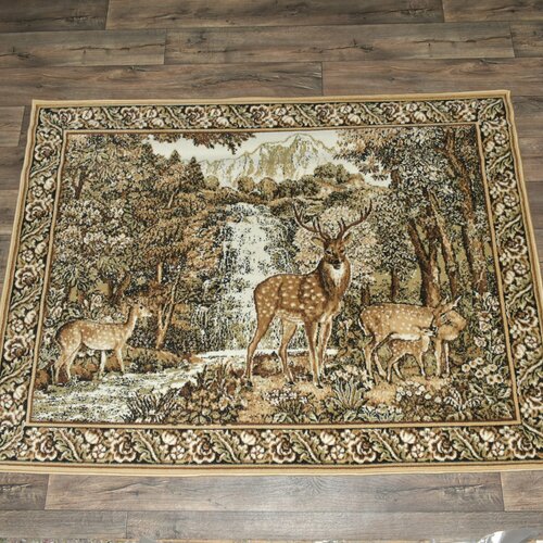 Ковер на стену, пол, ковер-картина (олени), 144, в спальню, гостиную, детскую, на дачу, Россия, 1.5*2 м