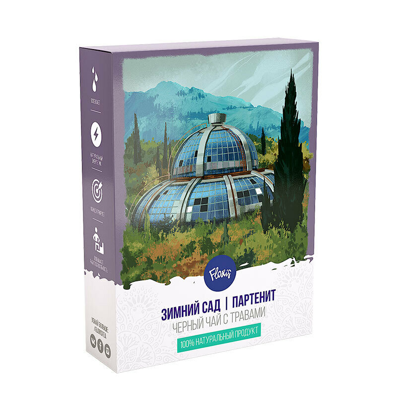 Floris Чайный напиток  Зимний сад  Партенит    40 г  Чай черный  мята перечная лист  