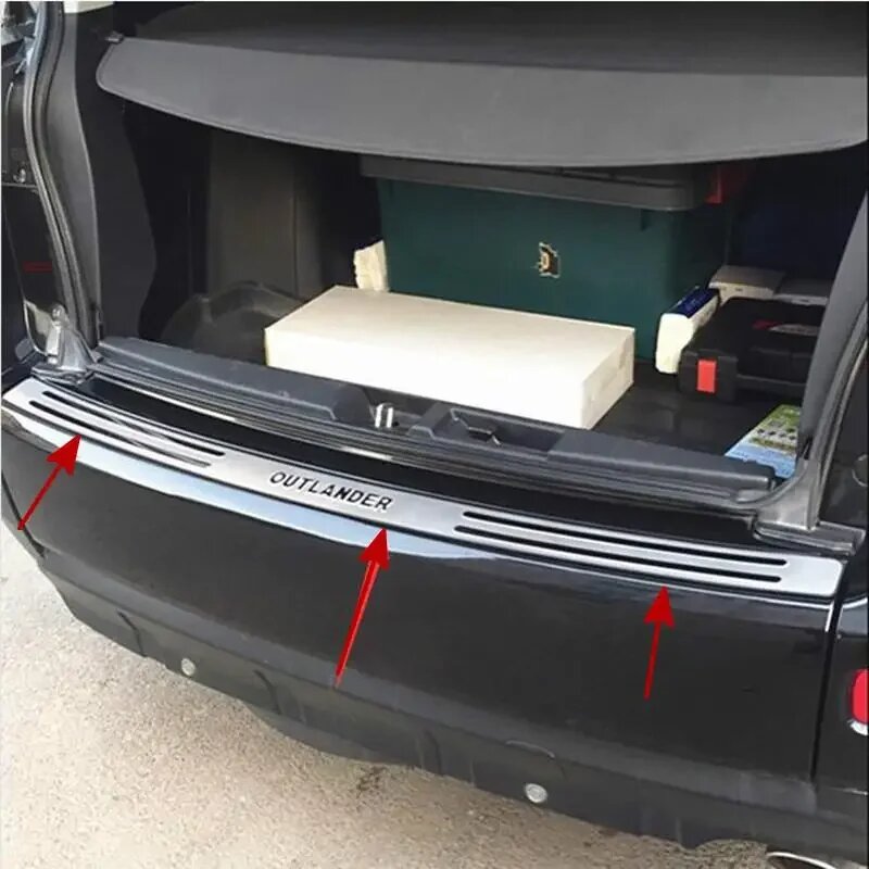 Протектор заднего бампера из нержавеющей стали для Mitsubishi Outlander 2006 2007 2008 2009 2010 2011, Серебристый
