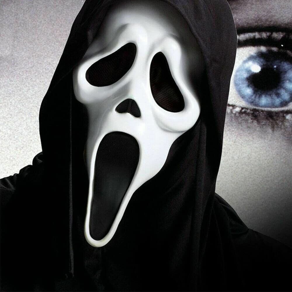 Маска крика GhostFace для Хэллоуина и вечеринок ужасов реалистичная маска призрака из ПВХ