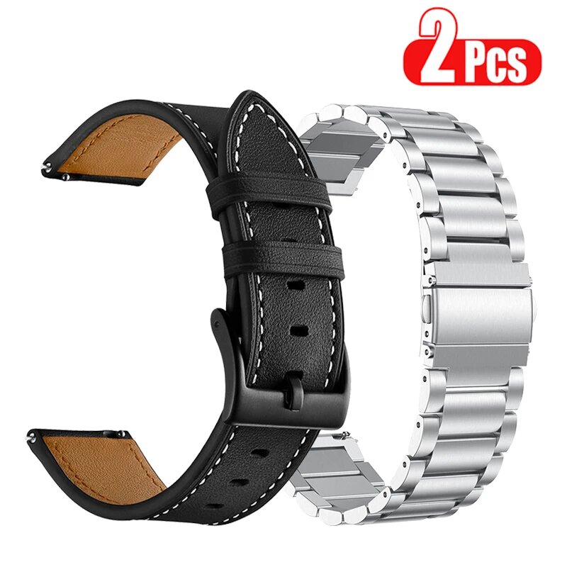 Металлический браслет для часов Xiaomi Watch S1, S1 Active, Mi watch и др, размер и цвет в ассортименте, Sets 2, 22mm — фото 1