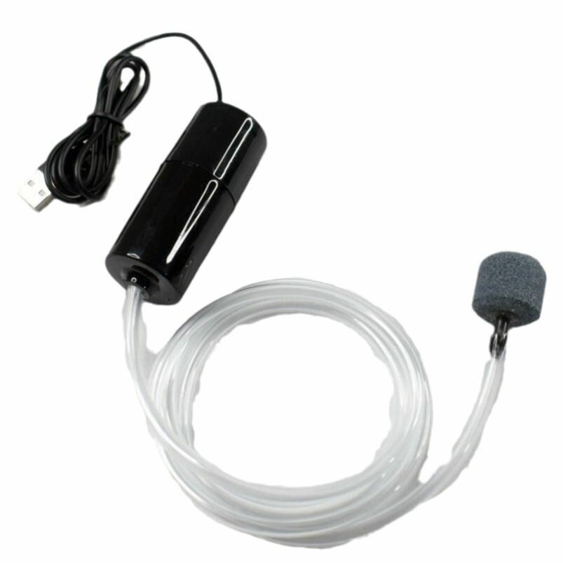 Портативный мини-насос для насыщения кислородом аквариума для рыб USB