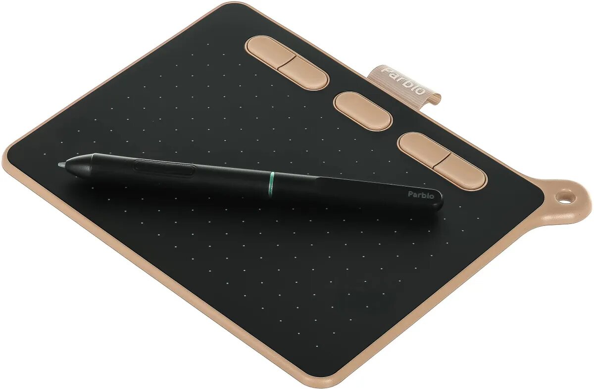 Графический планшет PARBLO Ninos S A6, черный/розовый