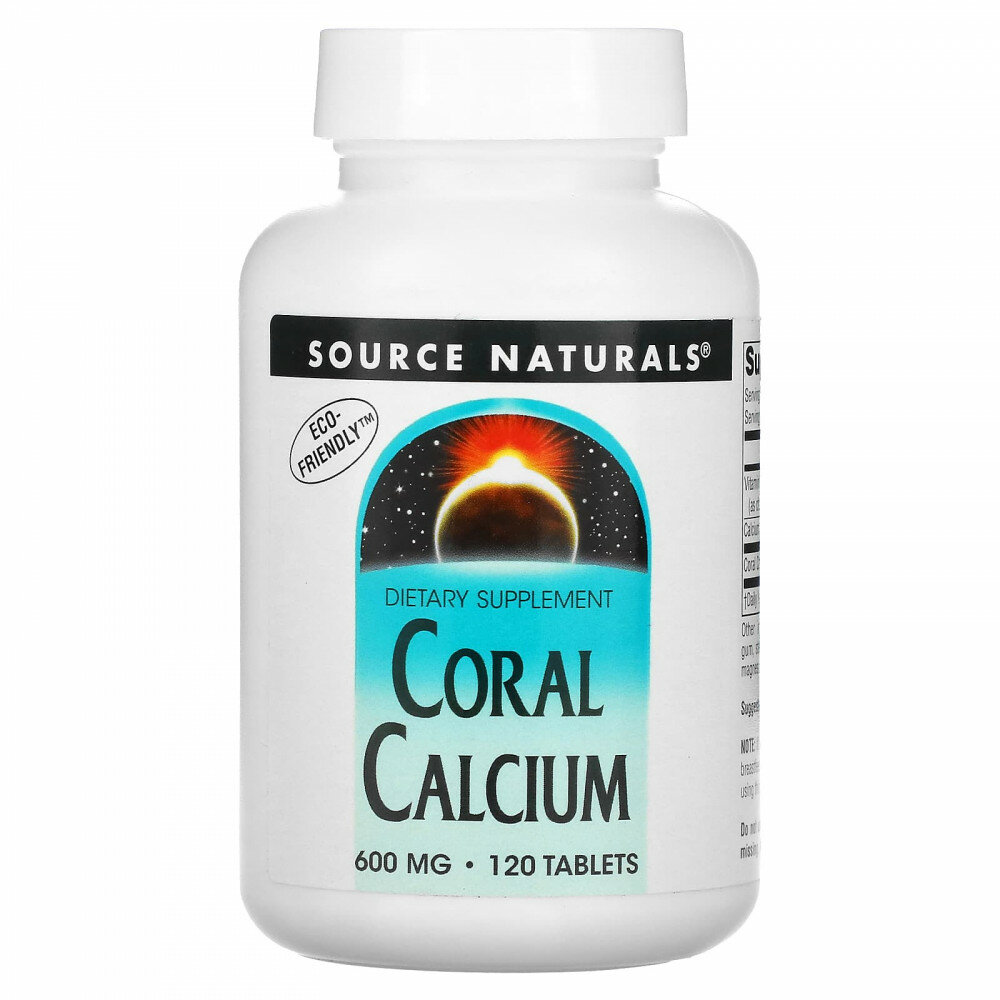 Source Naturals, Коралловый кальций, 120 таблеток