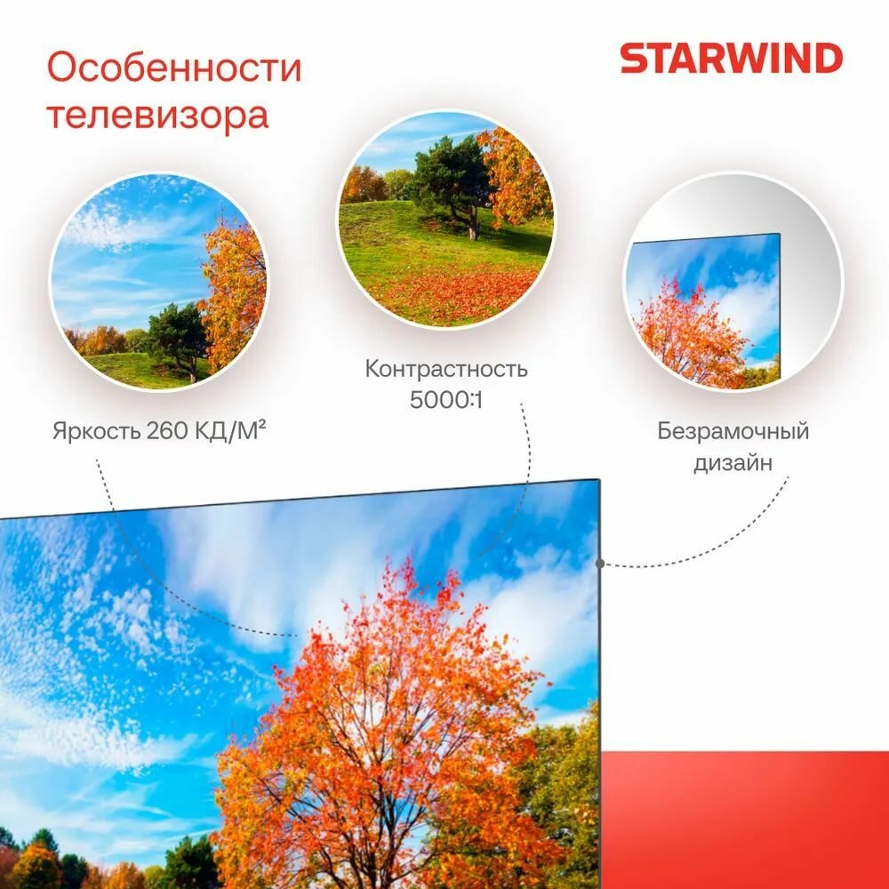 Телевизор Starwind SW-LED55UG403;55 дюймов; Смарт ТВ; Wi-Fi; с Алисой;4k;4к — фото 1