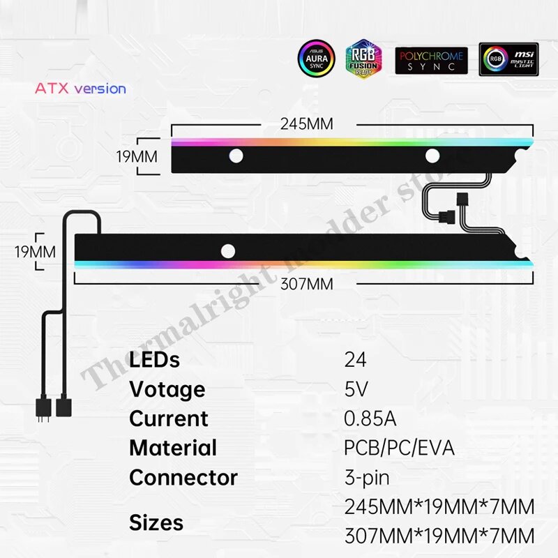 RGB панель для подсветки материнской платы Flying Elephant CO0000-ATX/MATX