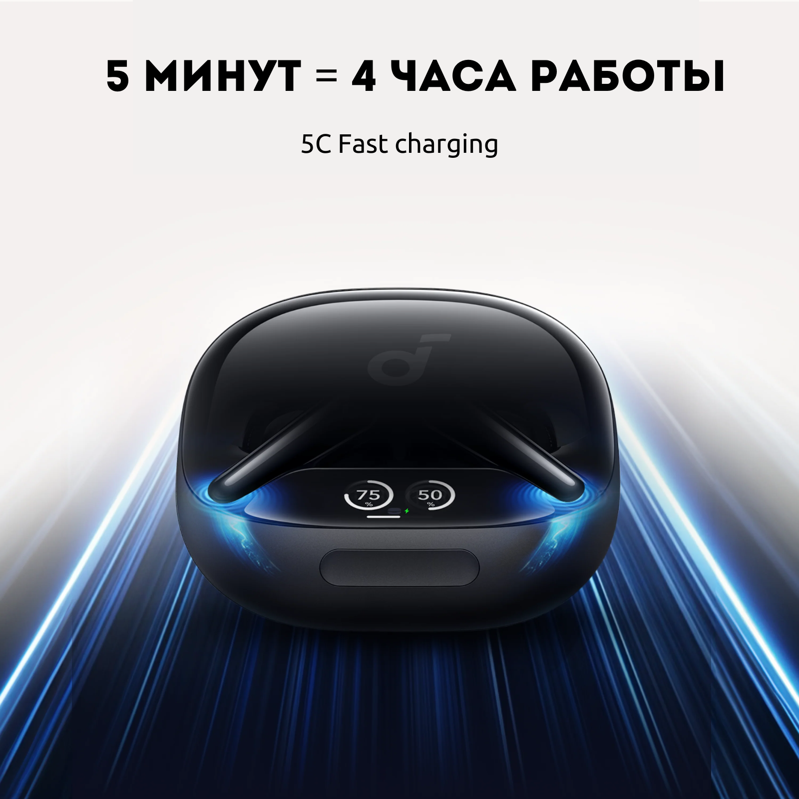 Наушники беспроводные Anker Soundcore Liberty 4 Pro, IPX5, голубой — фото 1