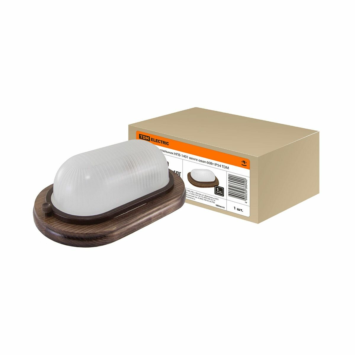 Светильник Tdm Electric НПБ1401 овал 60 Вт IP54 венге