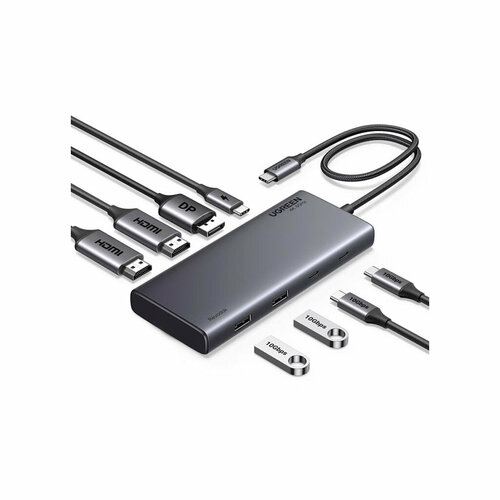 Мультифункциональный хаб Ugreen CM639 11 в 1 Converter 45520 15076₽