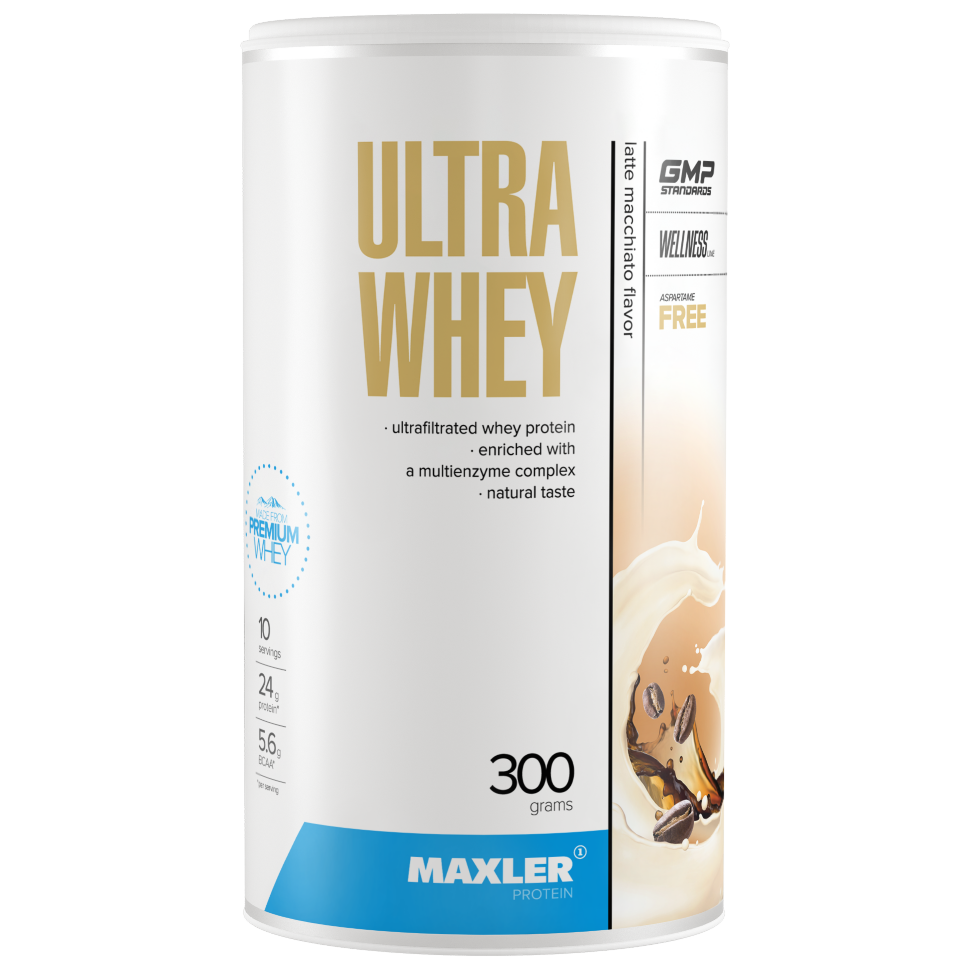 Сывороточный протеин для набора мышечной массы, Maxler Ultra Whey 300 g (can) (Latte Macchiato)