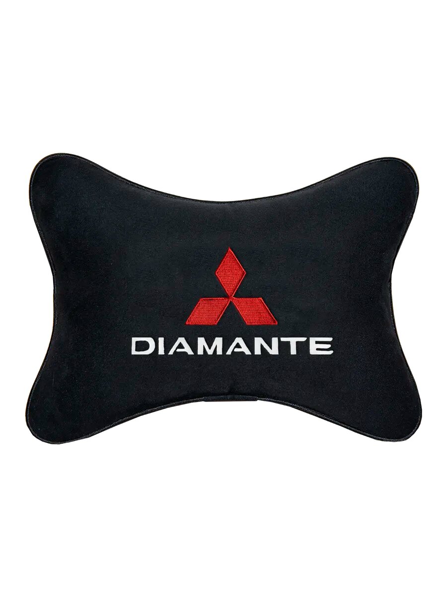 Подушка на подголовник черная алькантара MITSUBISHI Diamante