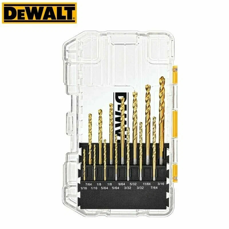 DEWALT DW 21 шт, Набор сверл с пилотным наконечником и покрытием из нитрида титана (1.6-12.7 мм) — фото 1
