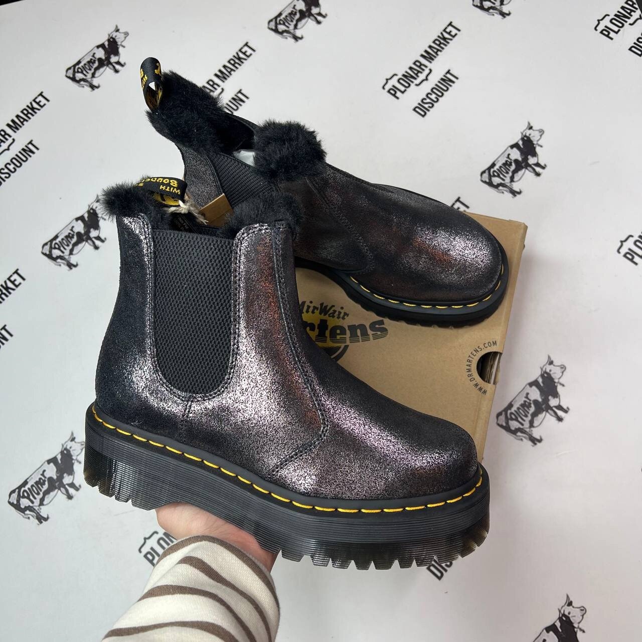Ботинки челси Dr. Martens 2976, размер 41 eu / 8 US / 25,5 см, черный/серебристый