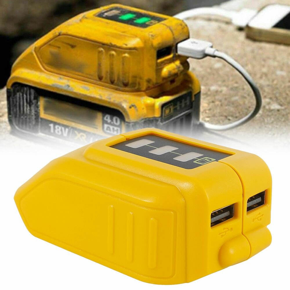 12 В-18 В Usb Зарядное Устройство Источник Питания Литий-Ионный Аккумулятор Адаптер Для Dewalt Dcb090