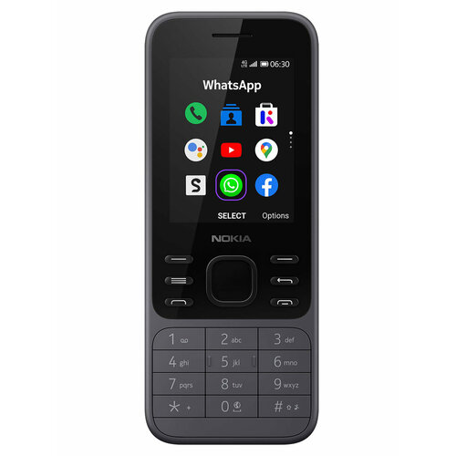 Мобильный Кнопочный телефон Модель 6300 2G 1500 mAh с FM-радио черный цвет 2366₽