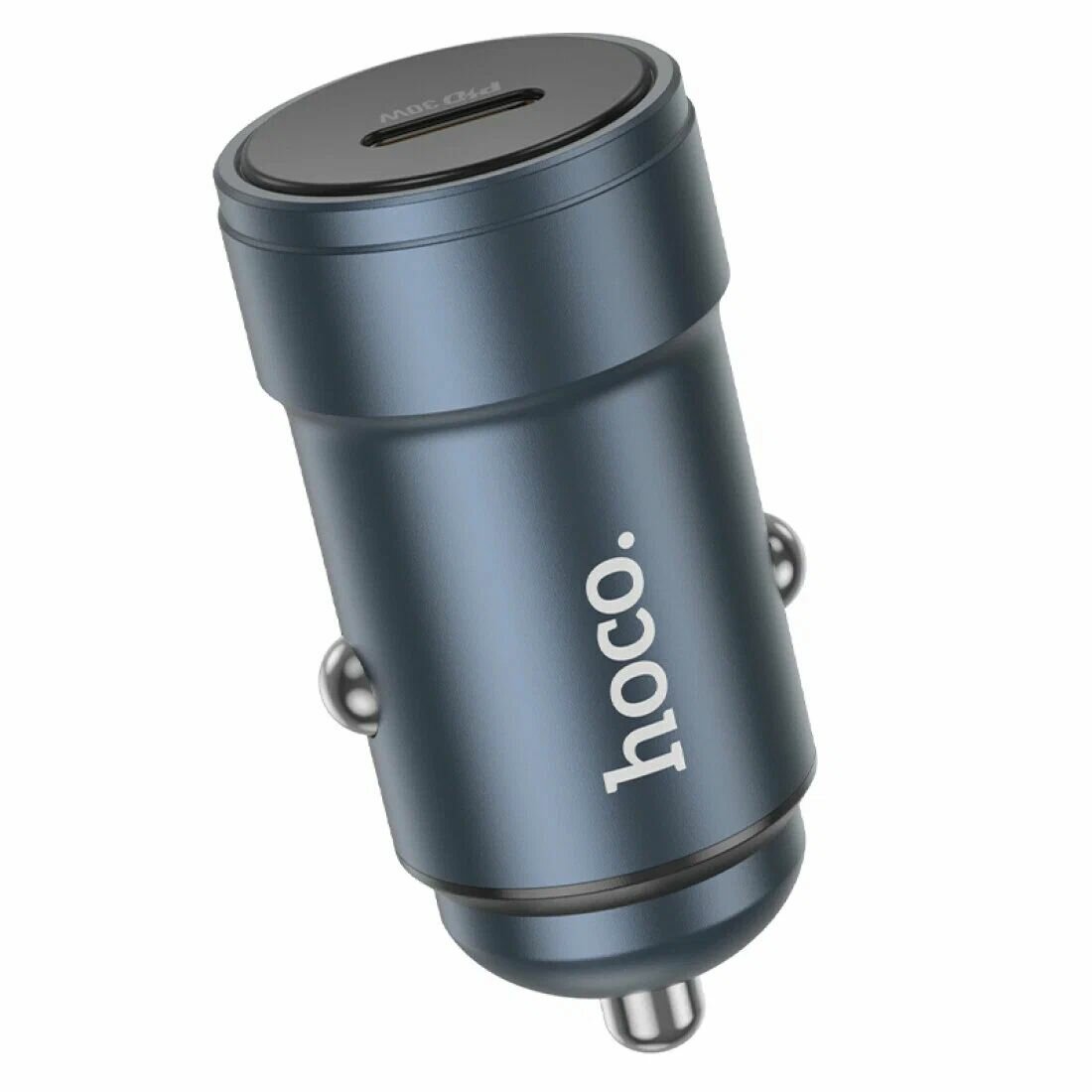 Быстрое автомобильное зарядное устройство HOCO Z57 PD30W темно-серое