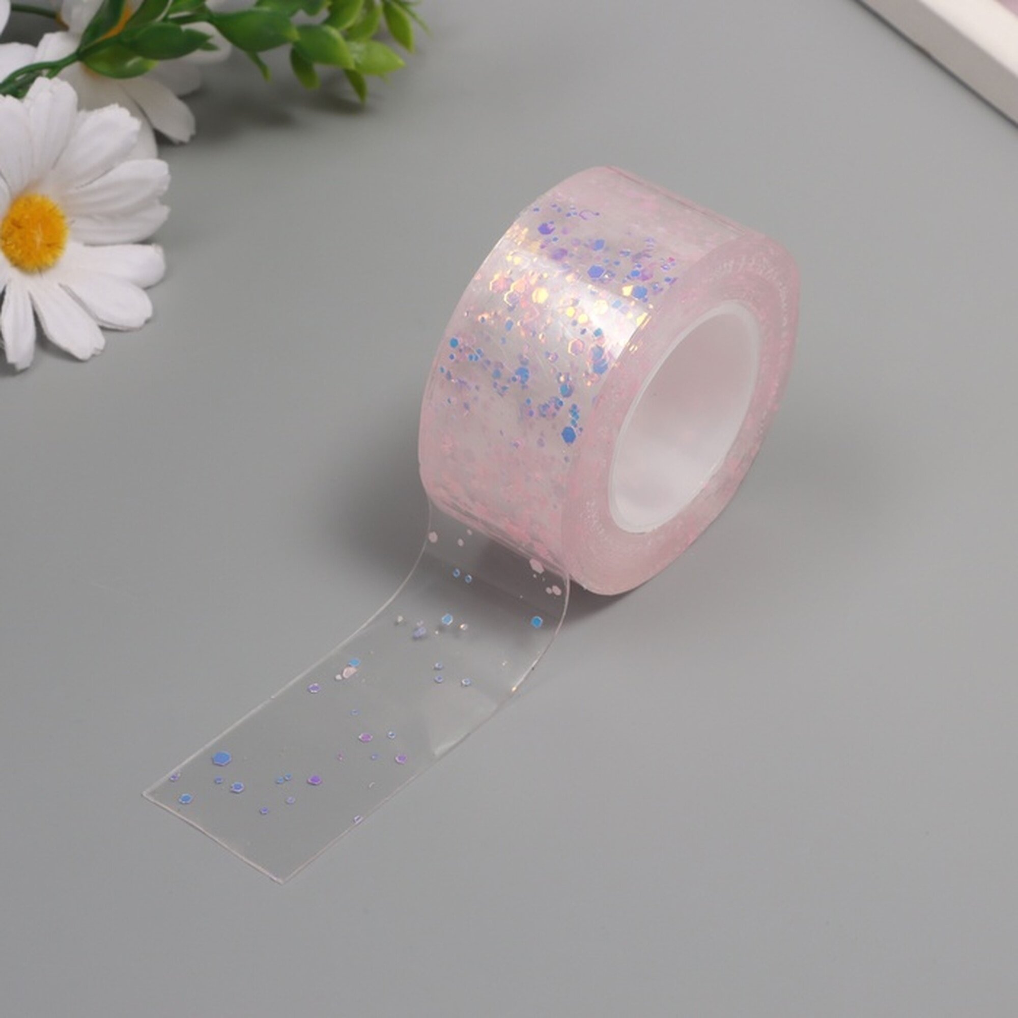 Клейкая нано-лента декоративная силикон 