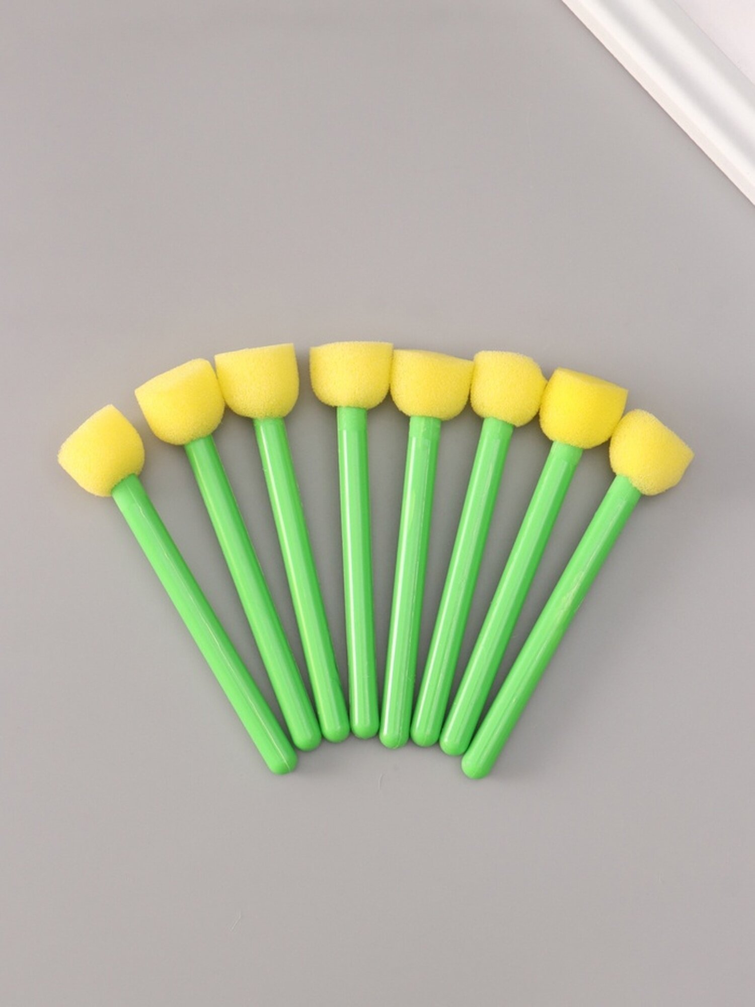 Набор кистей для рисования Арт Узор поролон №10 8шт 10x2см бежевые