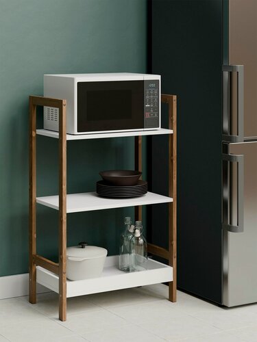 Изображение товара Стеллаж ALIBERY "олав", скандинавский стиль, белый, деревянный