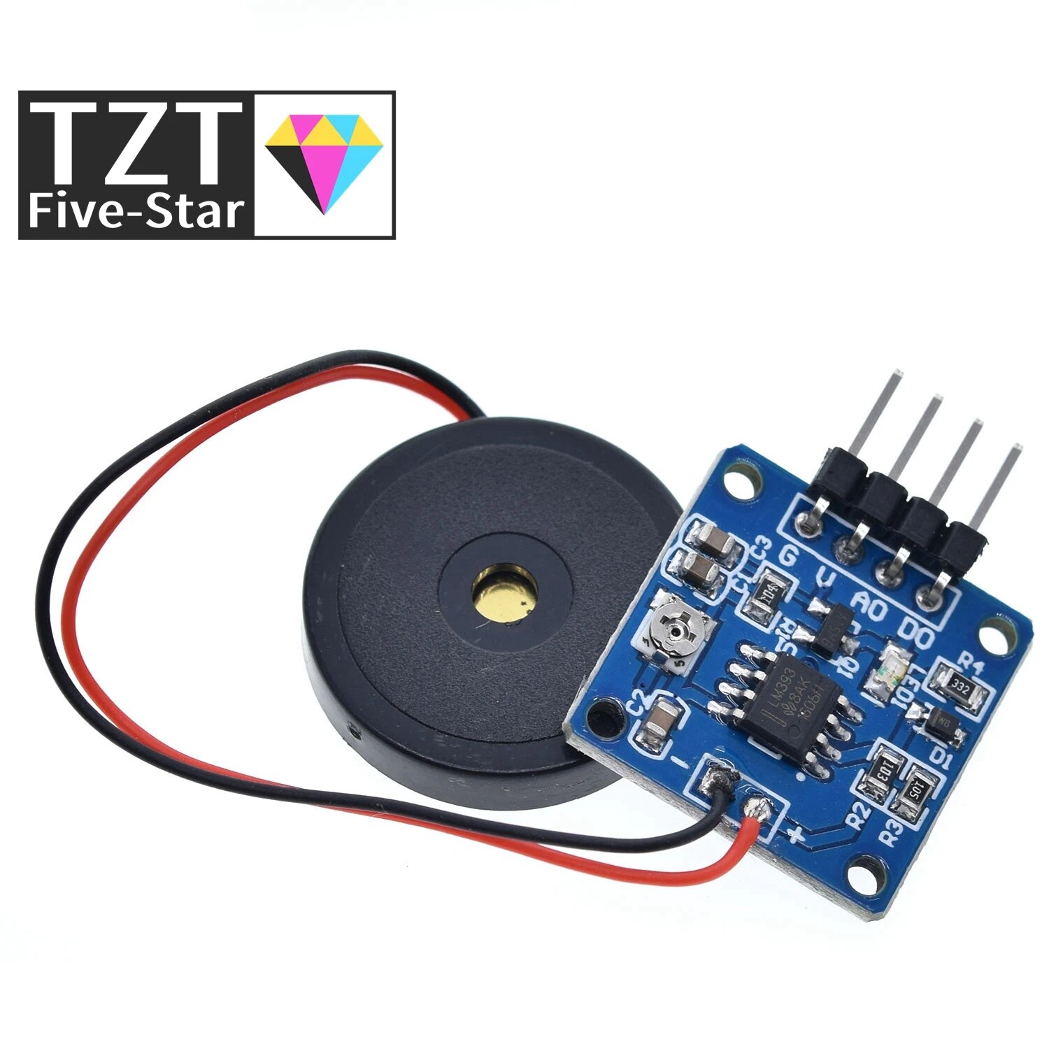 Пьезоэлектрический датчик вибрации TZT для Arduino