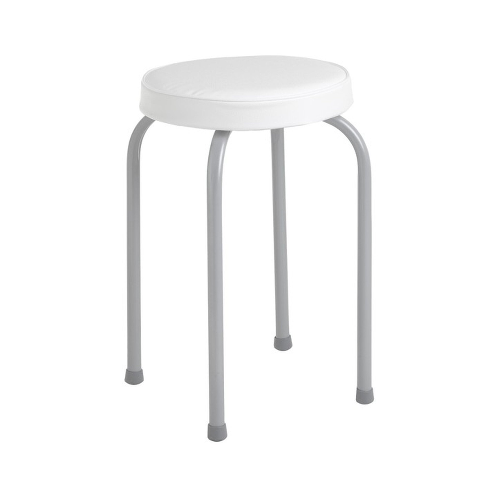 Табурет Сима-ленд "Булат" кухонный обивка из искусственной кожи белый 1 шт