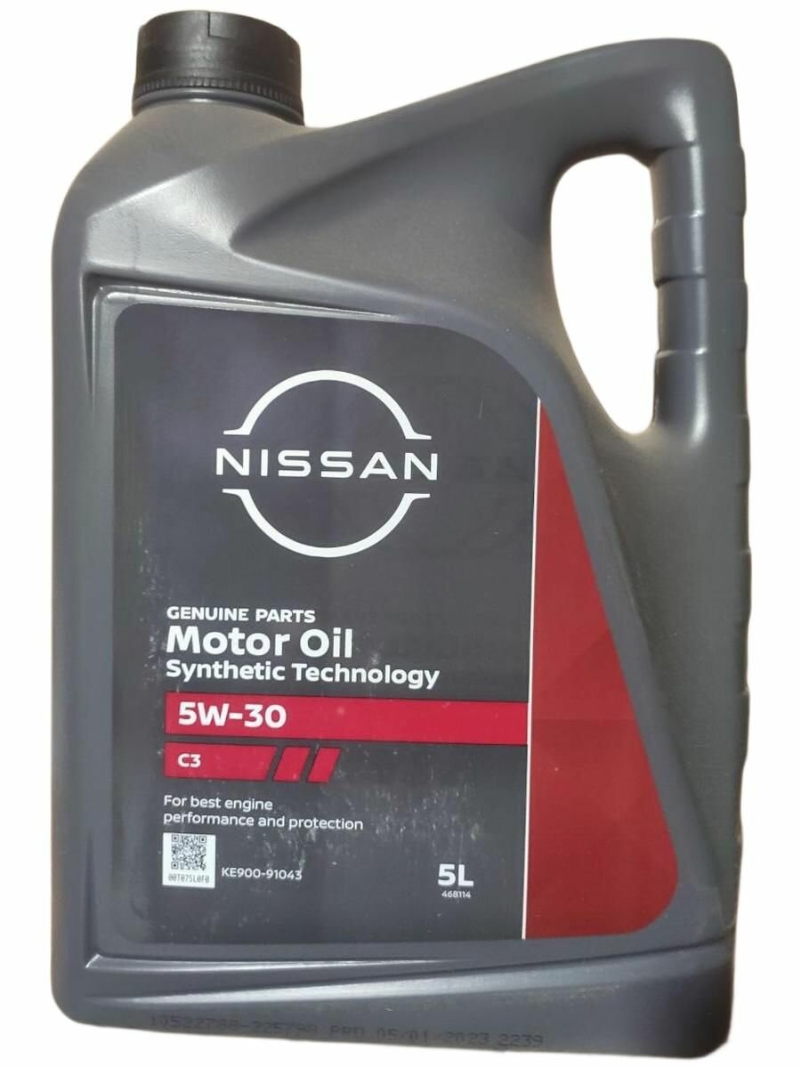 Моторное масло NISSAN SAE 5W30 C3 SN/CF (5л) Арт. KE90091043