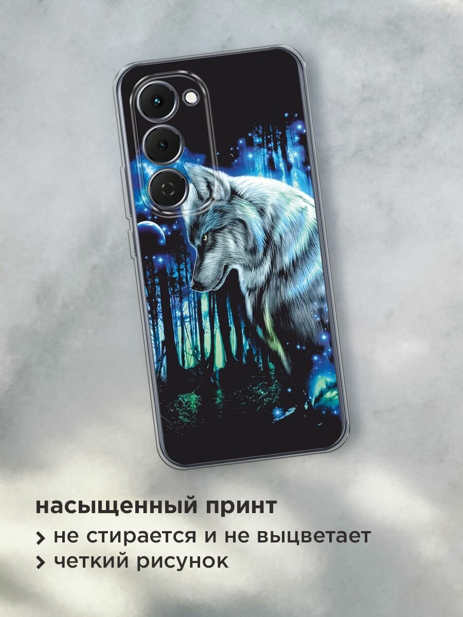 Чехол на Tecno Spark 40 Pro+ / Текно Спарк 40 Про+ с принтом "Сказочный волк" — фото 1