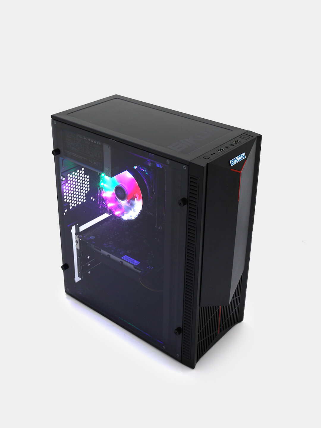 Компьютерный системный блок CPU-i3-12100, SSD 128GB-1TB,+HDD 500GB подарок DDR4-8/16 GB - Черное стекло,8ГБ,1000ГБ