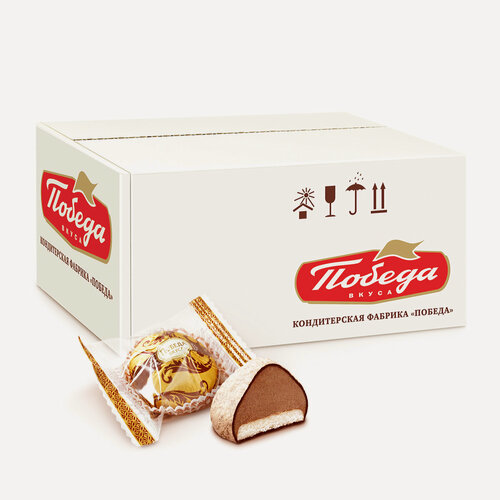 Изображение товара Трюфели Победа вкуса кофе мокка с марципаном в горьком шоколаде и маскарпоне, 1500г