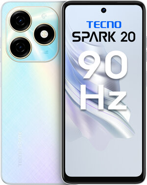 Смартфон TECNO Spark 20 8/128 ГБ Global для РФ, Dual nano SIM, cyber white