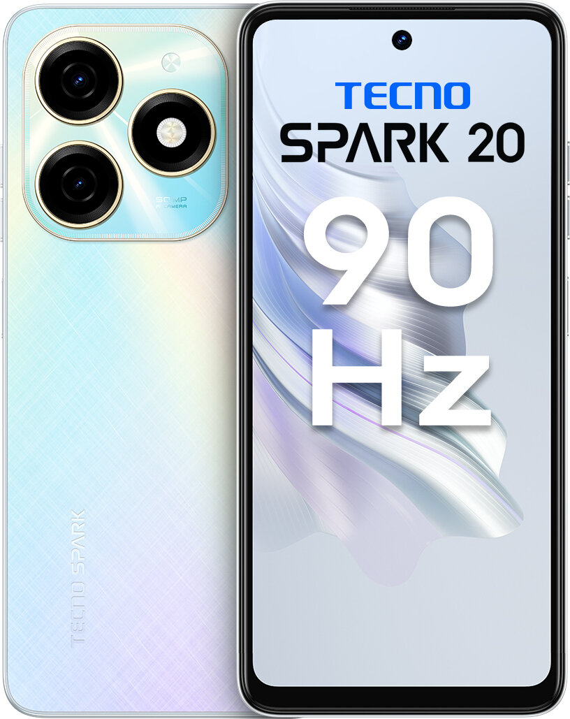 Смартфон Tecno Spark 20 8/128GB Белый