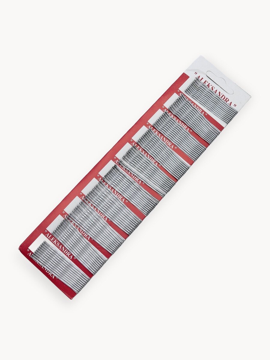 Невидимки для волос 100шт, серебряные, 55 мм, заколка невидимка