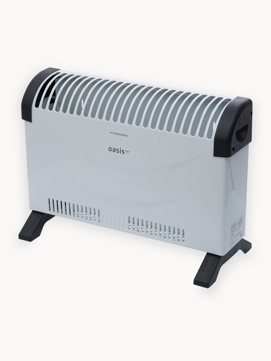 Конвектор электрический Oasis Eco MKP-20, 3 режима, 2 кВт, белый