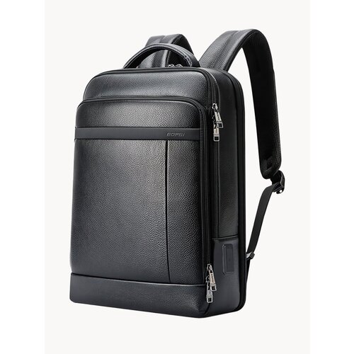 Рюкзак мужской/женский кожаный городской дорожный Bopai средний 13л, для ноутбука 15.6