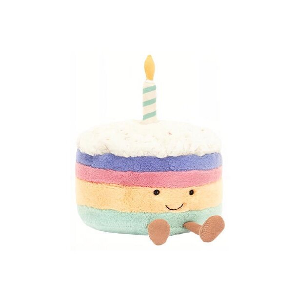 Плюшевая игрушка унисекс JELLYCAT Amuseables Rainbow Birthday Cake, 12CM EU
