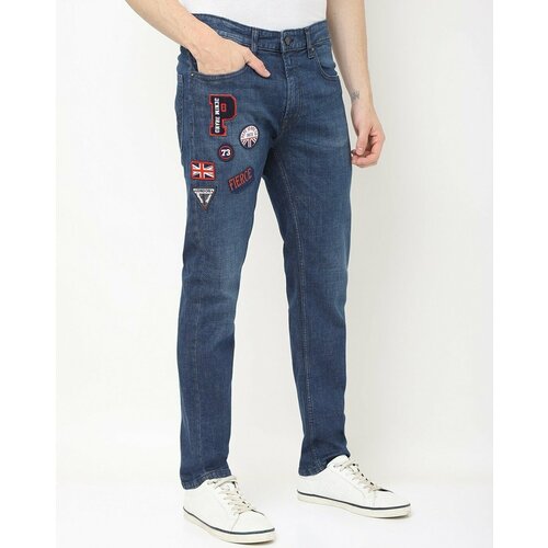 Джинсы зауженные Pepe Jeans, размер 32, синий