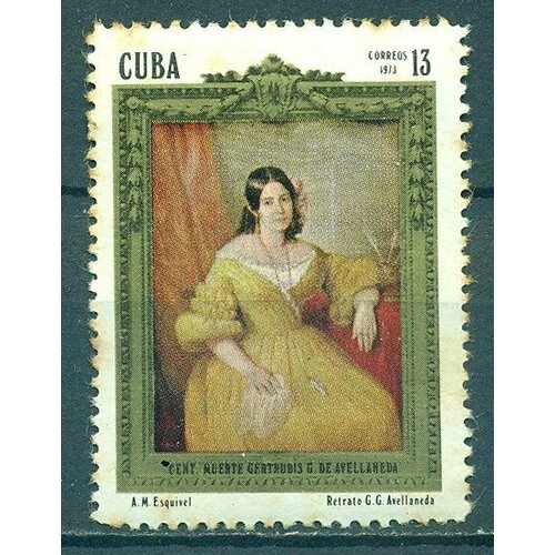 Почтовые марки Куба 1973г. 100-летие со дня смерти Гертруды Гомес де Авельянеда, поэтесса Поэты, Знаменитые женщины MNH