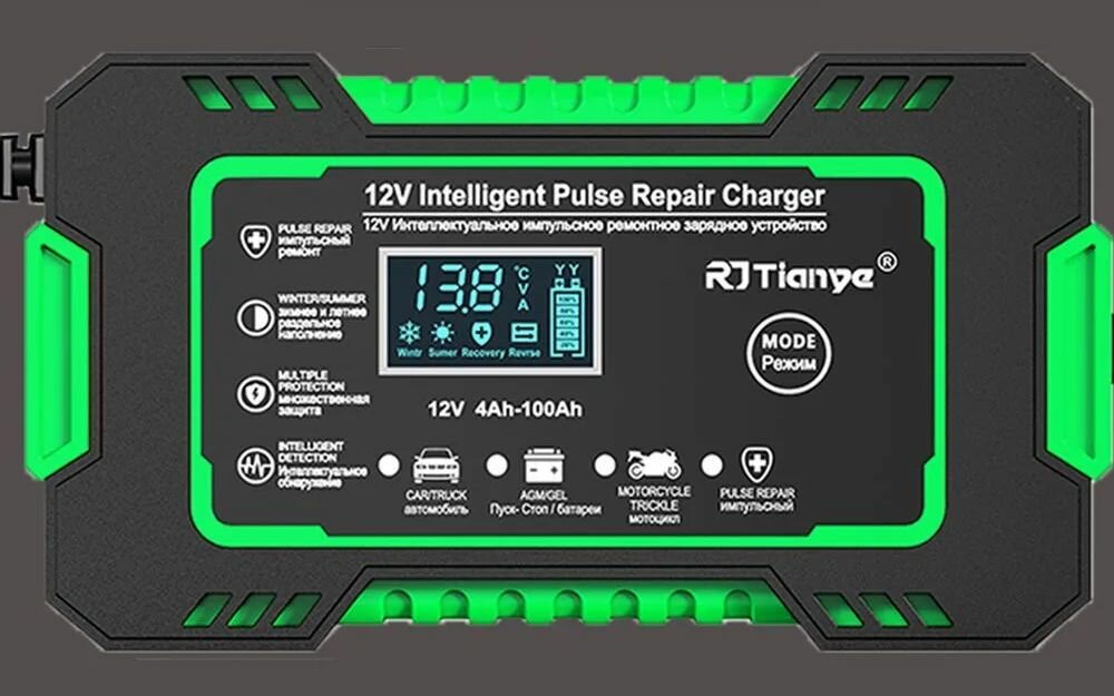 Автомобильное зарядное устройство Wiekk зелёный (RJTianye-6A green)