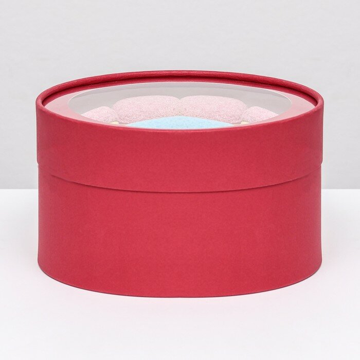 Подарочная коробка "Wewak" красный бархат, завальцованная с окном, 18 х 10 см 10224185