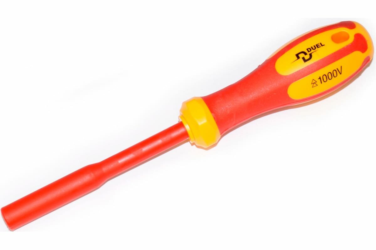 фото Диэлектрическая отвёртка DUEL 1000V магнитный держатель для бит 100x6.35мм, длина 210мм DE26/BT