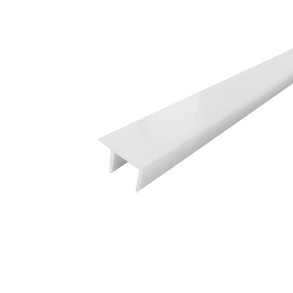 Планка белая угловая алюм. для стеновых панелей 6мм (F-обр) 1050 L=600